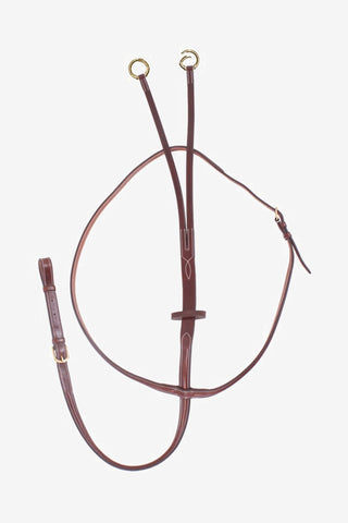 EQ-Line Martingal med ringe der kan åbnes Messing Brun