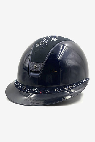 2.0 Glossy Miss Shield Flower Swarovski Jewel Blue Paradise Navy