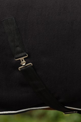 Fleecedækken med Dekor Sort/sølv