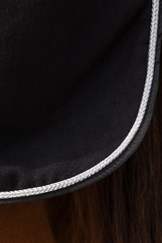 Fleecedækken med Dekor Sort/sølv