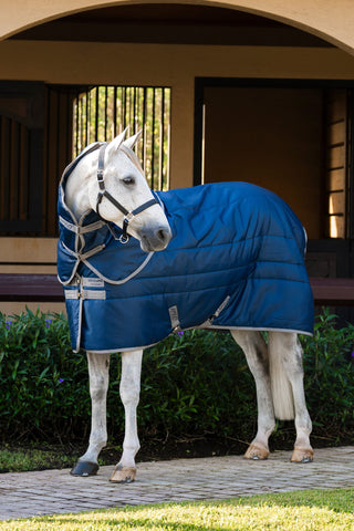 Amigo Ripstop Stalddækken Plus Pony 200g Navy/Grey