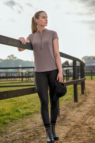 Breathe 1/2 Top Plum Grey