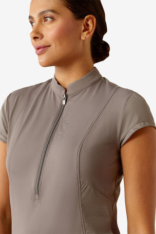 Breathe 1/2 Top Plum Grey