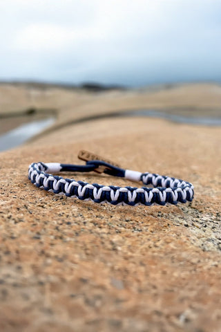 CleanSea Wavy Armbånd 1kg Havblå/Salthvid