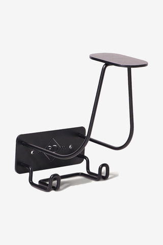 Hjelmhænger + Krog Sort