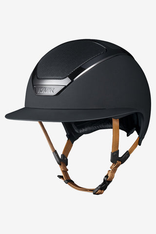 Kask Star Lady 2.0 Chrome Black Leren Kinband Bruin