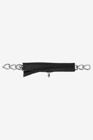 Curb Chain Guard Leather Black