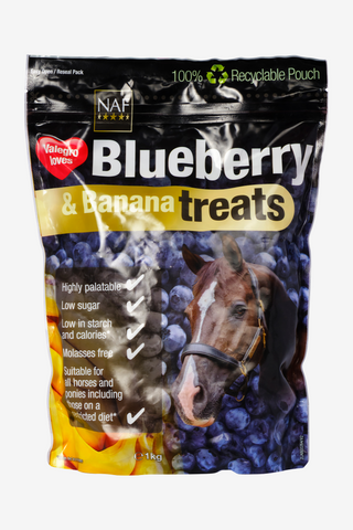 Friandises pour chevaux Myrtille & Banane 1kg