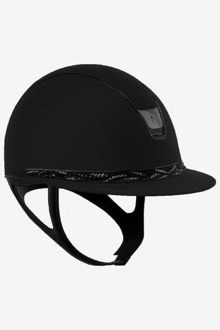 2.0 Shadowmatt Miss Shield Frontal Band Flower Swarovski Svart