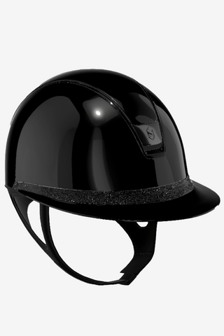 2.0 Glossy Miss Shield Frontal Band Crystal Fabric Black