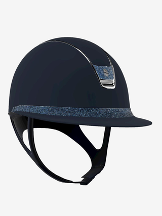 2.0 Shadowmatt Miss Shield Frontal Band + Crystal Blazon + Crystal Trim Silver Navy