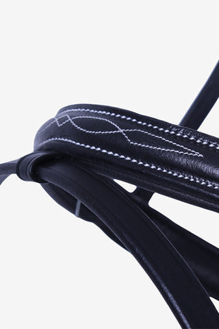 Bridle luxury stitched Black
