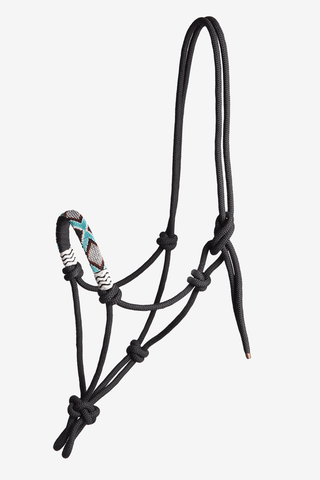 Rope Halter With Beads Black