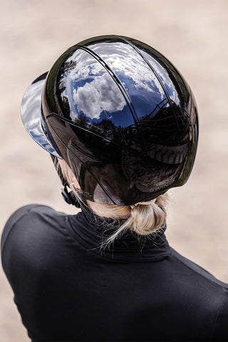 SWING H24 Lady Glossy Ridehjelm Sort