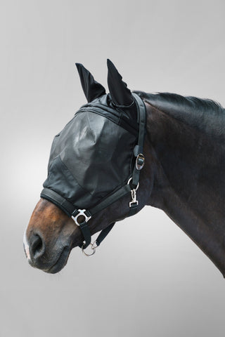 PREMIUM Fly Hood with Halter Black