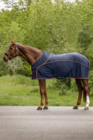 Cooler Sommartäcke mot Flugor Navy/Orange