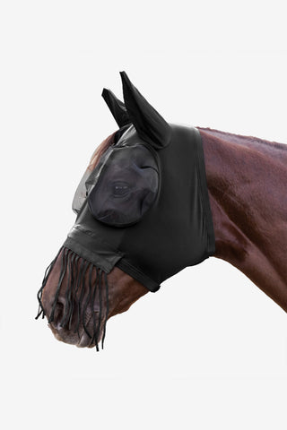 Puck Fly Hood with Nose Fringes Black