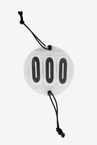 Round Number Badge White
