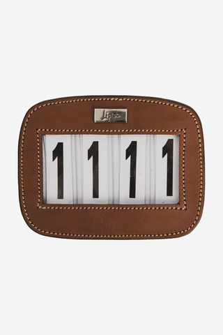 Nummerplaat 4 Rechthoekig Leer OakBark / Zilver