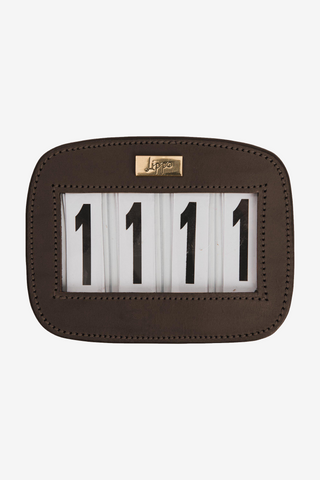 Nummerschild 3 Rechthoekig Leer Bruin/Goud