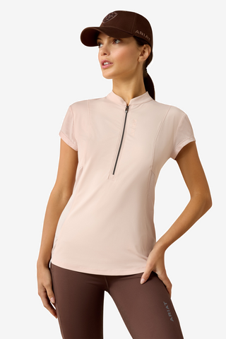 Top Breathe 1/2 Zip Sepia Rose