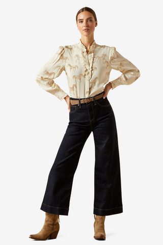 Blouse Cricklade Horse Print