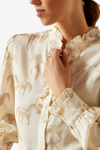 Blouse Cricklade Horse Print