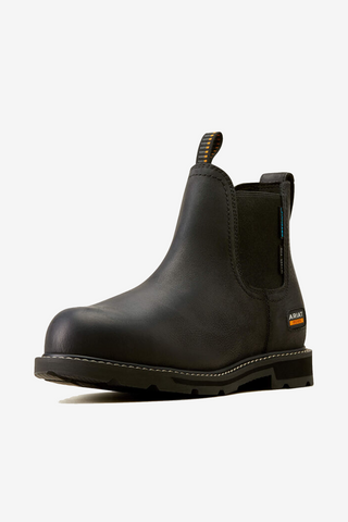 Groundbreaker Chelsea Waterproof Steel Toe Boots Black