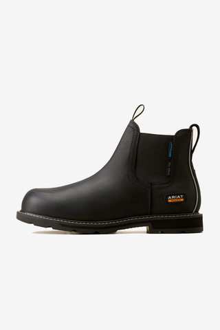 Groundbreaker Chelsea Waterproof Steel Toe Boots Black