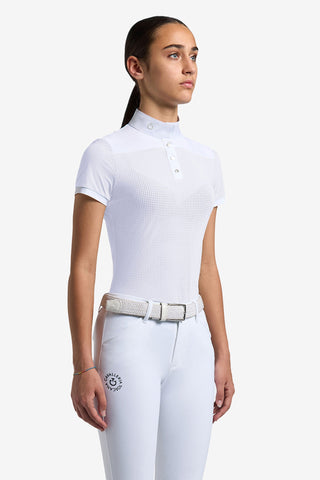 Perforated Competition Shirt Junior White