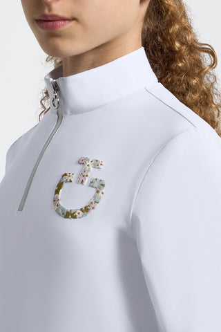 Competition Polo Flower Junior White