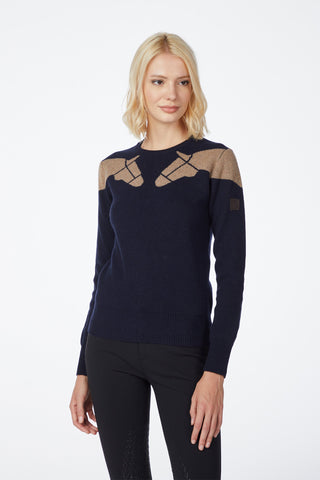 Chennai Sweater Navy/Camel