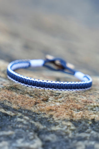 CleanSea Bracelet Action Taker 1kg Bleu Océan/Blanc Sel