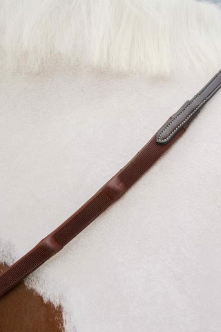 Rubber Reins Integrated Stops Working Collection Brown