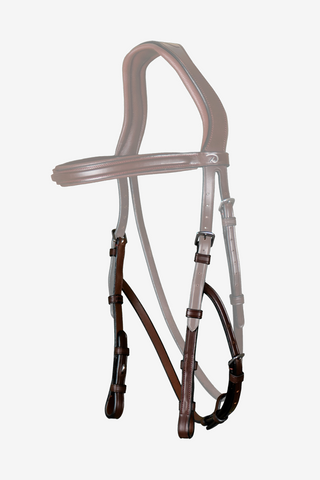 Side Pieces Hackamore New English Brown
