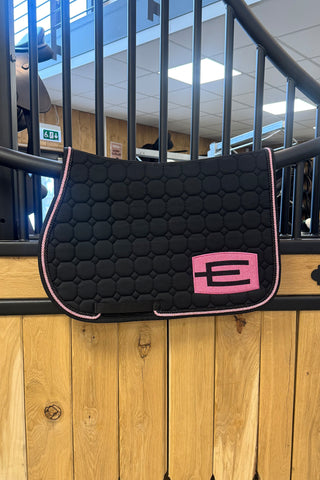 Jumping Saddle Pad Octagon E-Logo Black