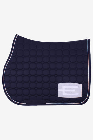 Saddle Pad Octagon E-Logo Navy Silver/White E08 + P356