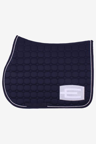 Saddle Pad Octagon E-Logo Navy Silver/White E08 + P356