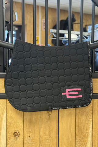 Springunderlag Octagon E-logo Sort/Sort/Rosa