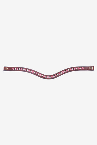 Pannband Rosa/Vit Kristall