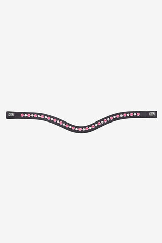Pannband Rosa/Vit Kristall