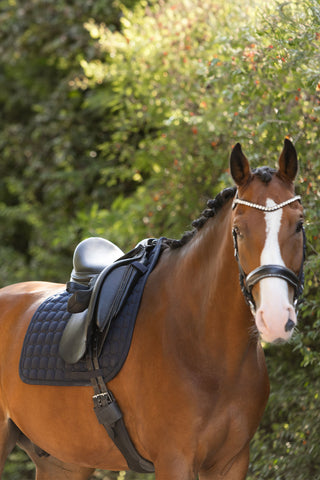 Molton bomuldsdressurunderlag Navy