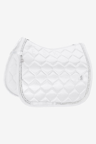 Dressage Saddle Pad Satin Classic Sports-26 White