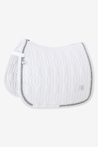 Dressage Saddle Pad Softshell Jewel Classic Sports-26 White