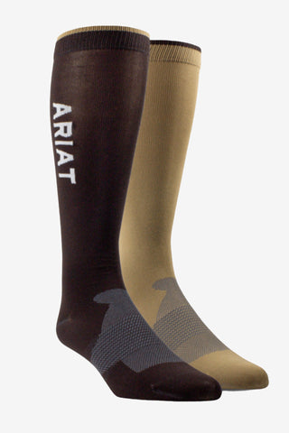 Essential Riding Socks 2-pack Black/Beige
