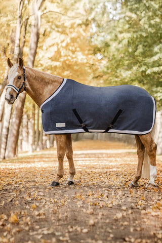 Fleece Rug Esperia Dark Blue/Cream