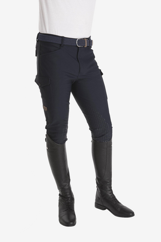 Isak Lancelot Cargo Kniebesatz Herren Reithose Marineblau