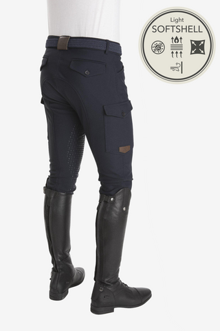 Isak Lancelot Cargo Kniebesatz Herren Reithose Marineblau