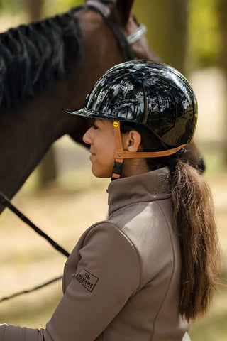 Riding Helmet Vision Mips Star Shiny Black