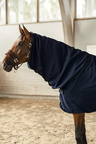 Fleece Rug with Neck Navy